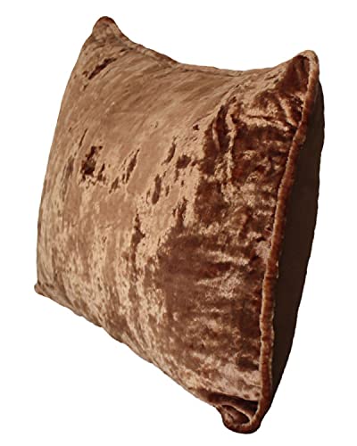 Dekor World 2 Piece Large Cotton Velvet Collection Pillow Cover (Dusty Brown, 18x27 inches or 45x70 cm)-for Living Room and Bedroom - Image 3