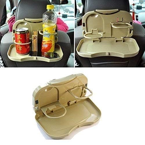 DS ENTERPRISE CAR Travel Dining Tray, Foldable Back Seat Mount Food Tray, Car Meal Plate & Bottles, Drink Cup Holder, Car Accessories Interior Travel Storage Organizer, Car Table & Snacks Tray for All Type Car - Image 2