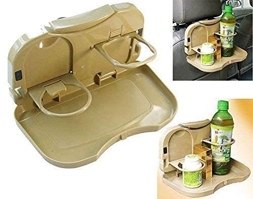 DS ENTERPRISE CAR Travel Dining Tray, Foldable Back Seat Mount Food Tray, Car Meal Plate & Bottles, Drink Cup Holder, Car Accessories Interior Travel Storage Organizer, Car Table & Snacks Tray for All Type Car - Image 5