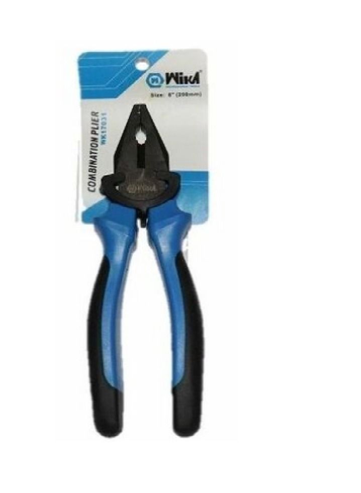 Wika Combination Plier, WK17031, 8 Inch, Blue/Black