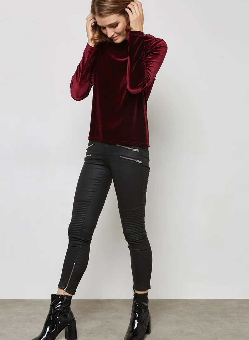VERO MODA Velvet Top