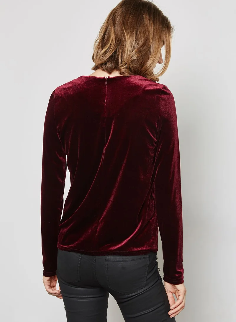 VERO MODA Velvet Top