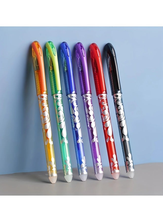 36 قطعة/مجموعة من أقلام هلامية محايدة قابلة للمسح، 6 ألوان، بالإضافة إلى 30 لونًا مختلفًا من عبوات إعادة التعبئة البديلة، أقلام حبر أزرق/أسود/أحمر/أخضر/برتقالي، مقابض قابلة للغسل، لوازم مكتبية مدرسية، هدايا قرطاسية - Image 4