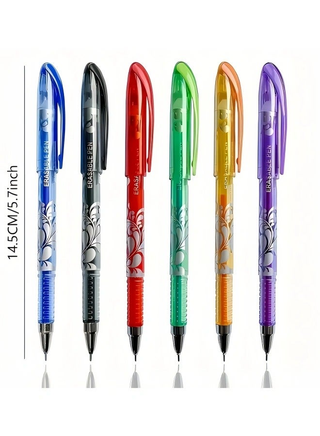 36 قطعة/مجموعة من أقلام هلامية محايدة قابلة للمسح، 6 ألوان، بالإضافة إلى 30 لونًا مختلفًا من عبوات إعادة التعبئة البديلة، أقلام حبر أزرق/أسود/أحمر/أخضر/برتقالي، مقابض قابلة للغسل، لوازم مكتبية مدرسية، هدايا قرطاسية - Image 5