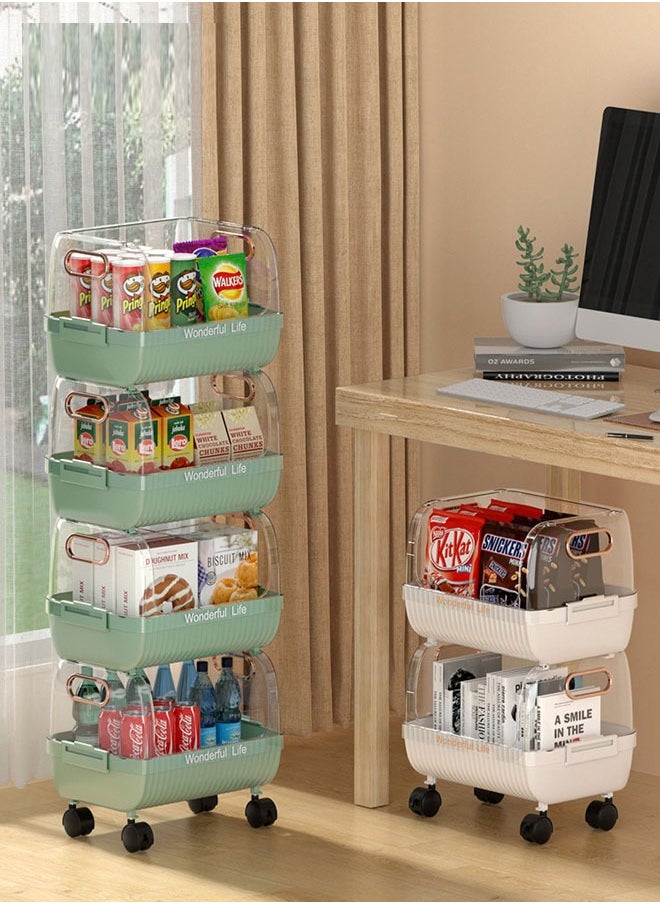 NKX 2-Layer Floor-Standing Kitchen Storage Rack with Removable Vegetable Basket  - Image 5