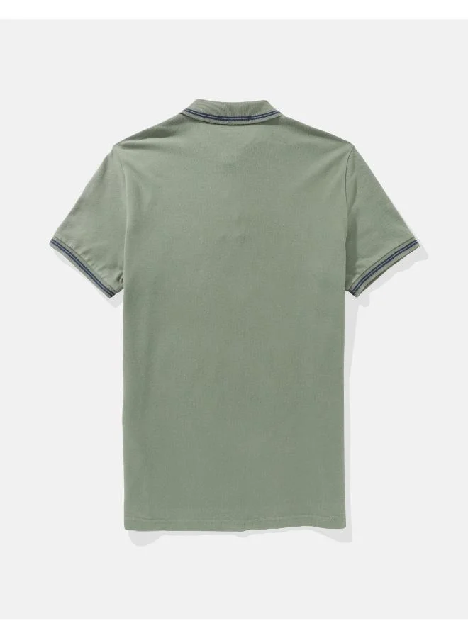 American Eagle Waffle Half Sleeve Crew Neck T-Shirt