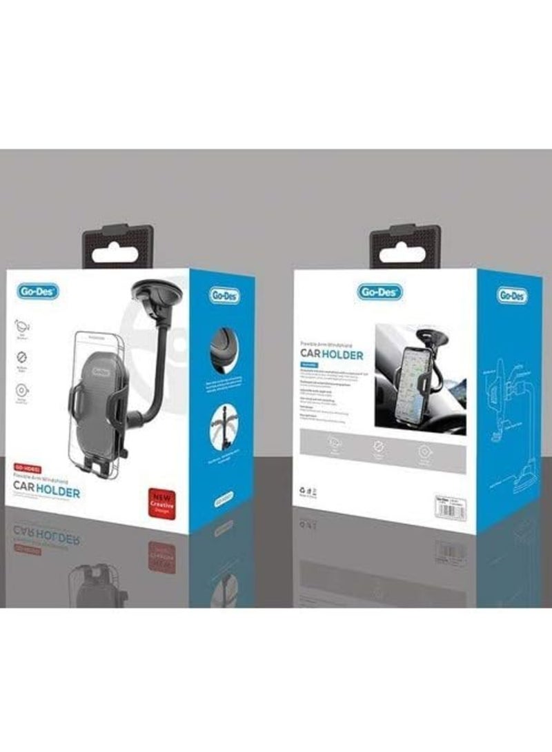 JAJEEK 360° Rotating Flexible Arm Car Phone Holder – Long Arm Windshield Mount for Ultimate Convenience - Image 4