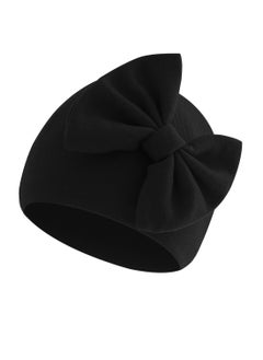 Generic Baby Solid Color Maruko Hat Headcarf Doughnut Girl Head Cap 6 month to 12 month Deep Black 