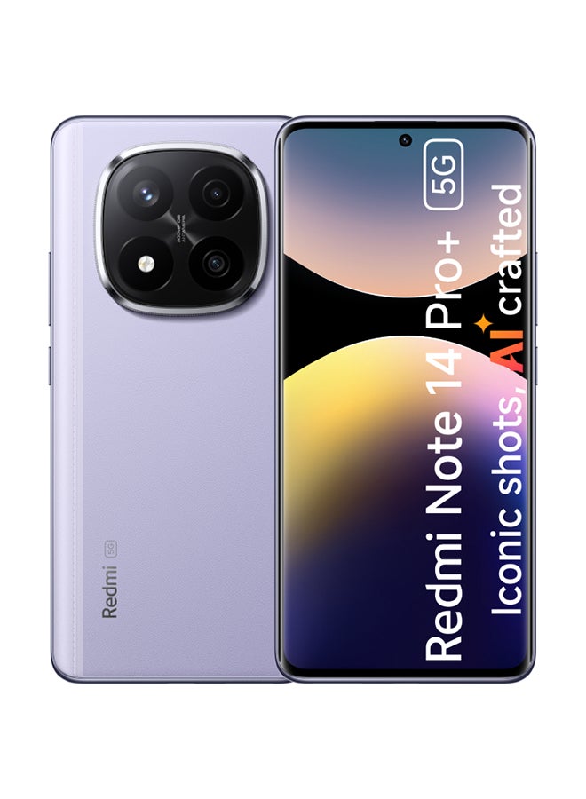 Xiaomi Redmi Note 14 Pro+ 5G Dual SIM Lavender Purple 12GB RAM 256GB - Global Version - Image 1