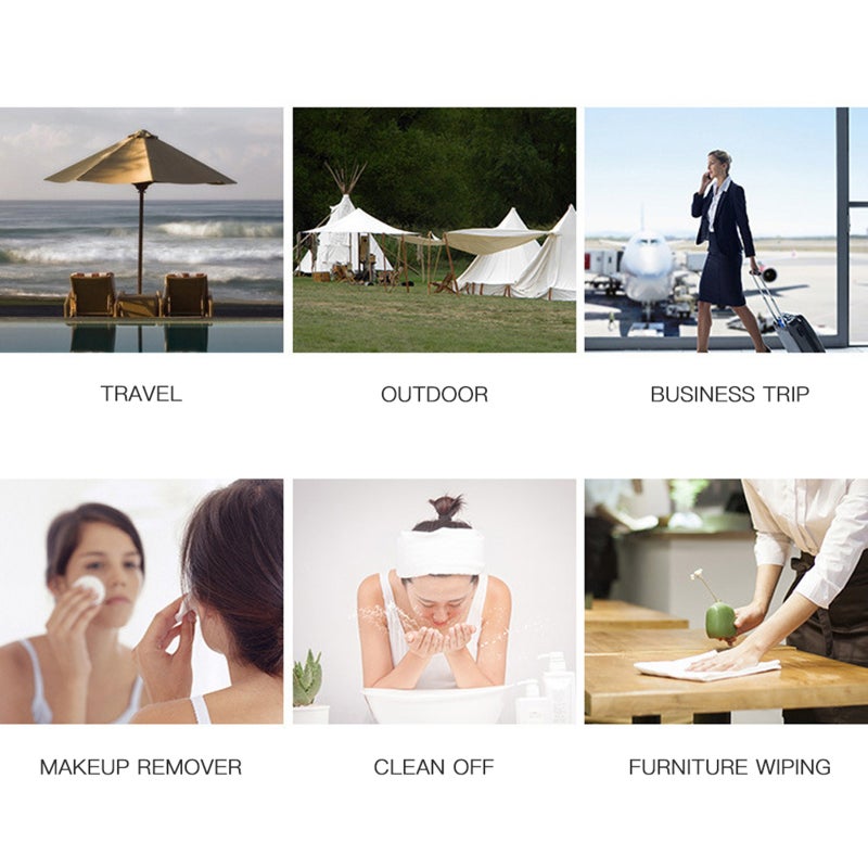 20PCS Disposable Compressed Face Towel Mini Portable Disposable Compressed Cotton Coin Tissue Towels for Travel Camping Hiking Sport Beauty Salon Home Hand Wipes - Image 5
