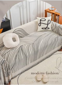 Beauenty 3 Seat Chenille Sofa Slipcover Soft Four Seasons Universal Sofa Cover Simple And Fresh Style All-Inclusive Sofa Cover Furniture Cover 180*280CM  - Image 5