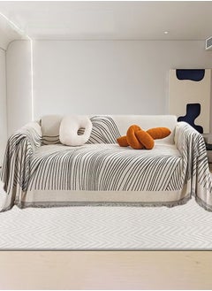 Beauenty 3 Seat Chenille Sofa Slipcover Soft Four Seasons Universal Sofa Cover Simple And Fresh Style All-Inclusive Sofa Cover Furniture Cover 180*280CM  - Image 1