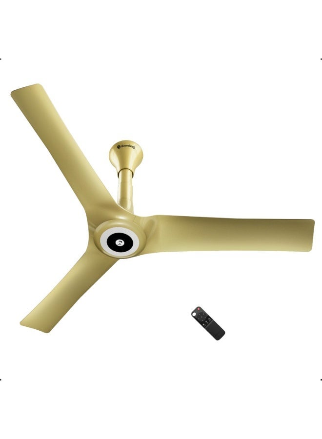atomberg Aris Starlight Smart 1200mm BLDC Ceiling Fan |BEE 5 Star|Advance Air+ Technology | Silent Operation | Award Winning Design | LED Underlight | Free Installation | 5 Year Warranty (Tuscan Gold) - Image 1
