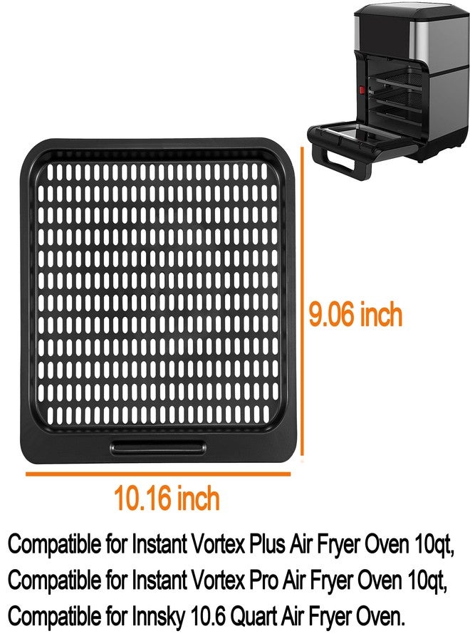 Croask Cooking Tray for Instant Vortex Plus 10 Quart Air Fryer,3 Pcs Replacement Parts for Innsky 10.6 Qt Oven,Nonstic Cooking Rack,Air Fryer Replacement Parts and Accessories - Image 2