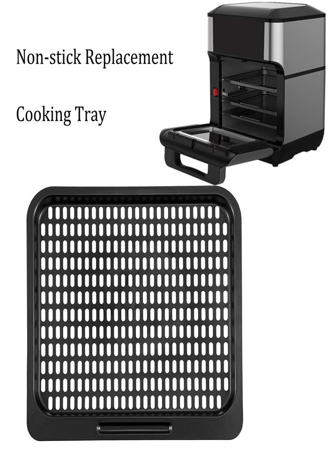 Croask Cooking Tray for Instant Vortex Plus 10 Quart Air Fryer,3 Pcs Replacement Parts for Innsky 10.6 Qt Oven,Nonstic Cooking Rack,Air Fryer Replacement Parts and Accessories - Image 4