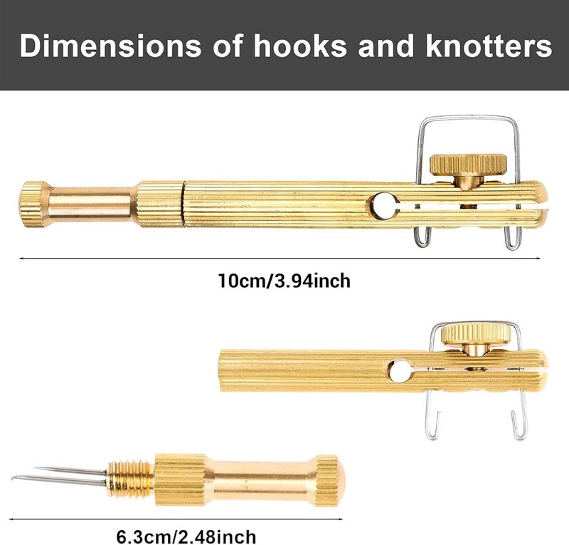 FREGITO Fishing Line Hook Knot Tying Tool, 1pcs/2pcs Copper Practical Knot Line Tying Knotting Tool Portable Fast Fishing Tie Hook - Image 2