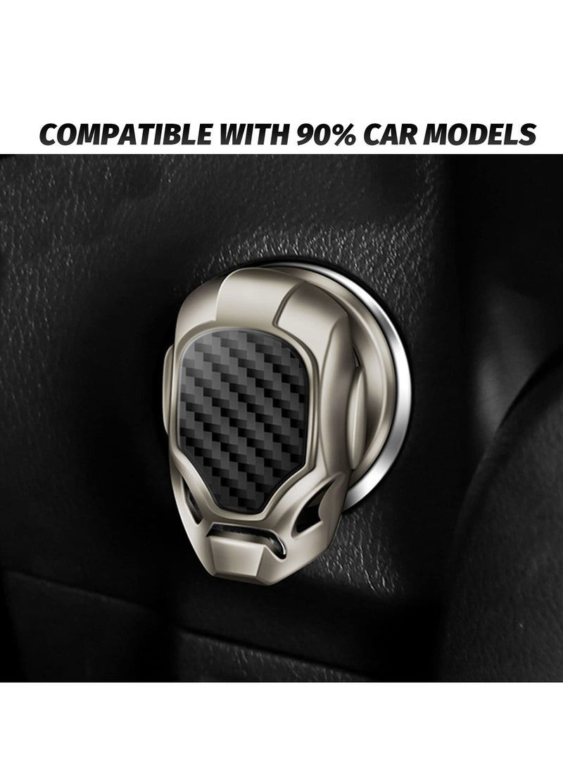 SYOSI Start Button Cover for Car, Engine Push Start Stop Button Protective Cover Decoration, Car Interior Modification Accessories Push to Start Cover Beige - Image 5