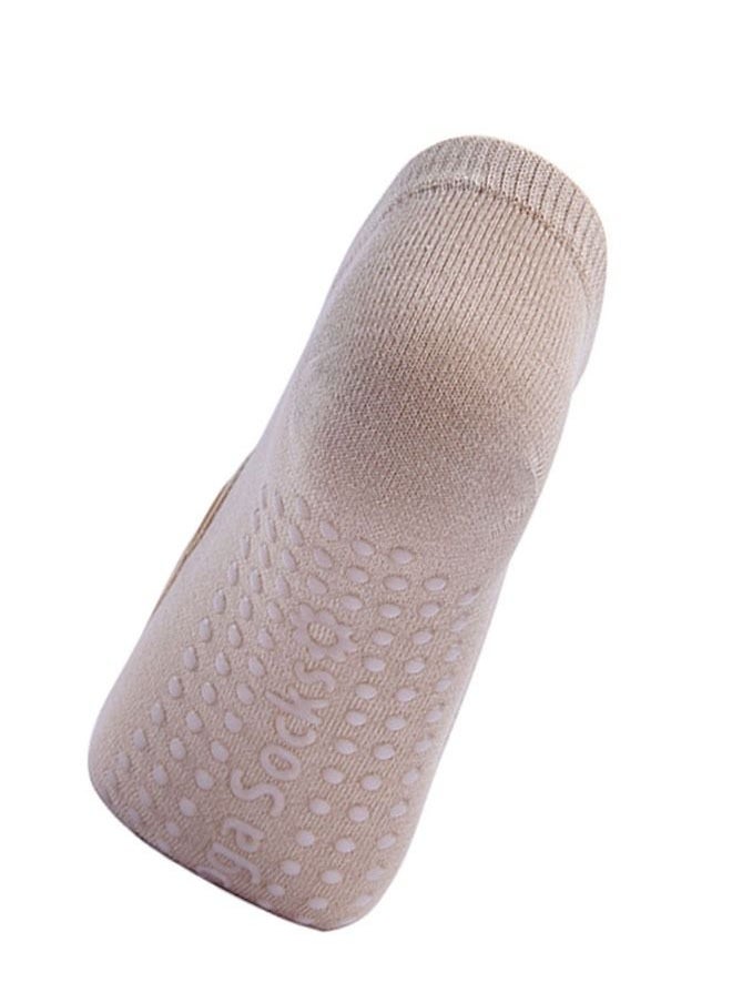 Ant Yoga Socks Pilates Socks Barre Ballet Socks, Non-slip Grip Socks Elastic Workout Sprot Socks for Women, Soft Comfortable Full Toe Grip Non-Slip Socks (Beige)  - Image 5
