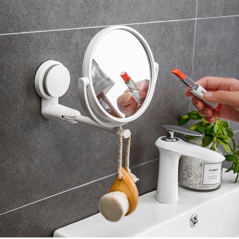 🚽 مرايا حمام قابلة للطي بتصميم دوار من مادة ABS وزجاج مصنع بدقة - Image 1