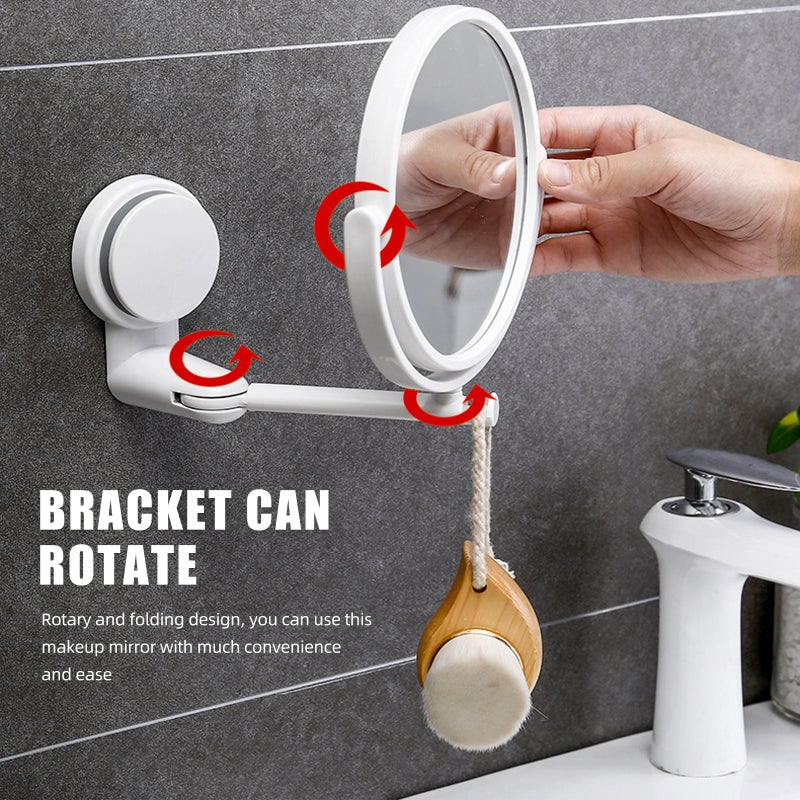 🚽 مرايا حمام قابلة للطي بتصميم دوار من مادة ABS وزجاج مصنع بدقة - Image 5