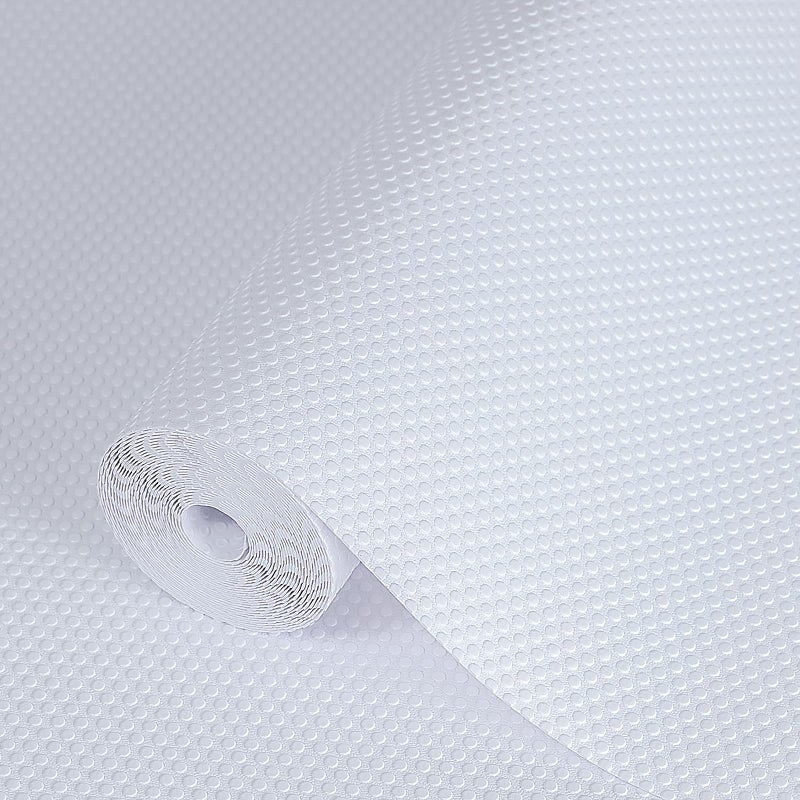 Hersvin Drawer Liners Shelf Mats 60cmx500cm Kitchen Cabinet Shelves NonAdhesive Protective Lining EVA Plastic Oilproof Non Slip Cupboard Shelving Protector White Dot