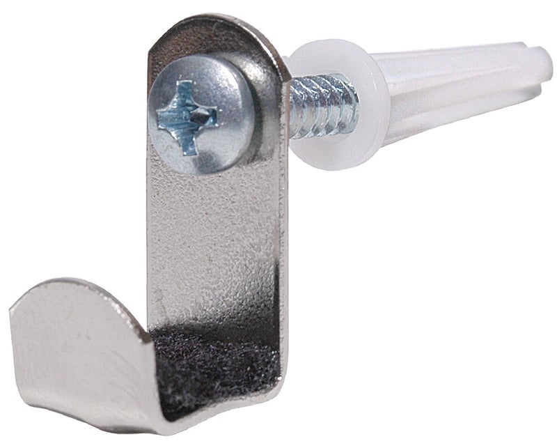 Hillman PictureHangingHardware 121154 Hidden Mirror Holders Clear 4 Set SteelStainless