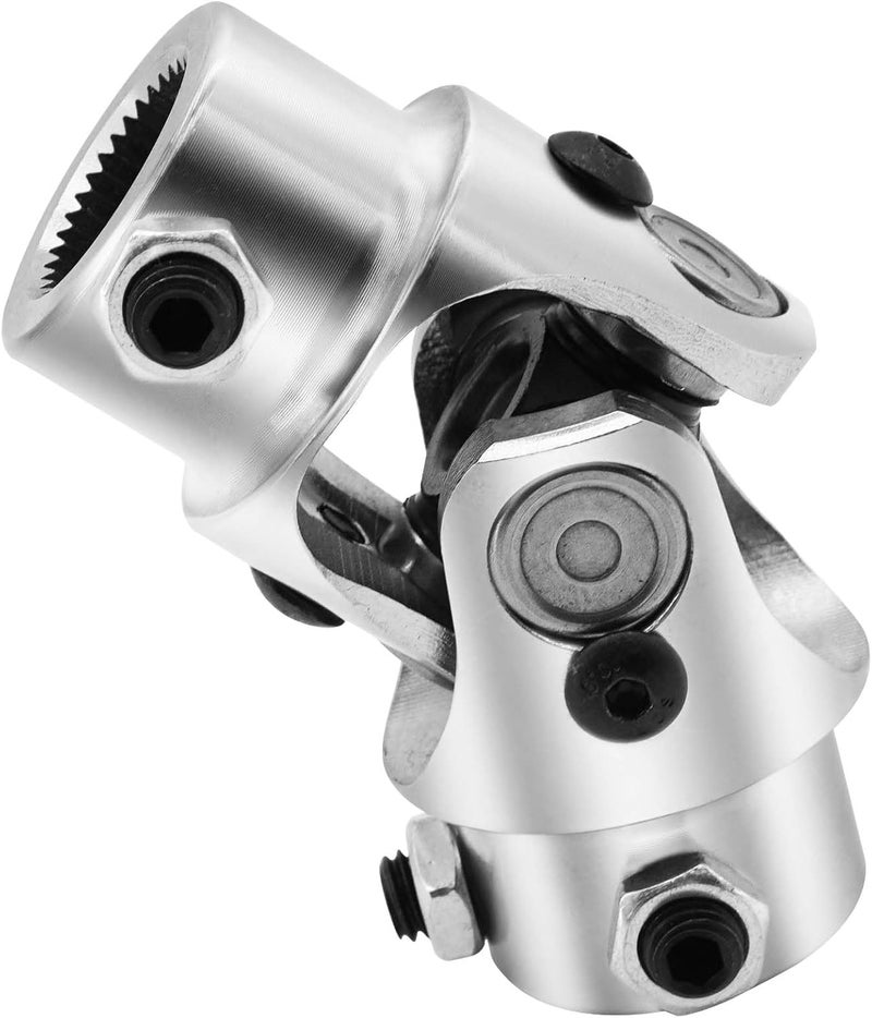 RABROPAR 13/16" 36 Spline X 3/4" DD Single Steering Shaft Universal U Joint Coupling Chrome 3-1/4" Overall Length - Image 4