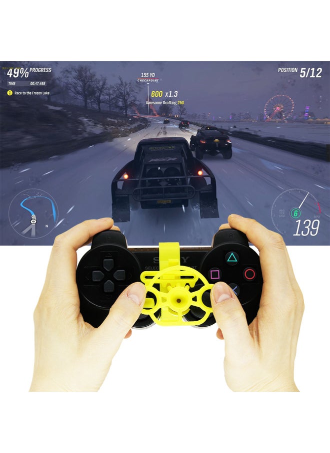 ماركة غير محددة منتج جديد لجهاز كمبيوتر شخصي، مقبض عجلة قيادة محاكاة لعبة سباق، PS3، Oka Horizon - لون المنتج: فضي  - Image 5