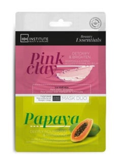 Beauty Essentials Pink Clay & Papaya Duo Mask