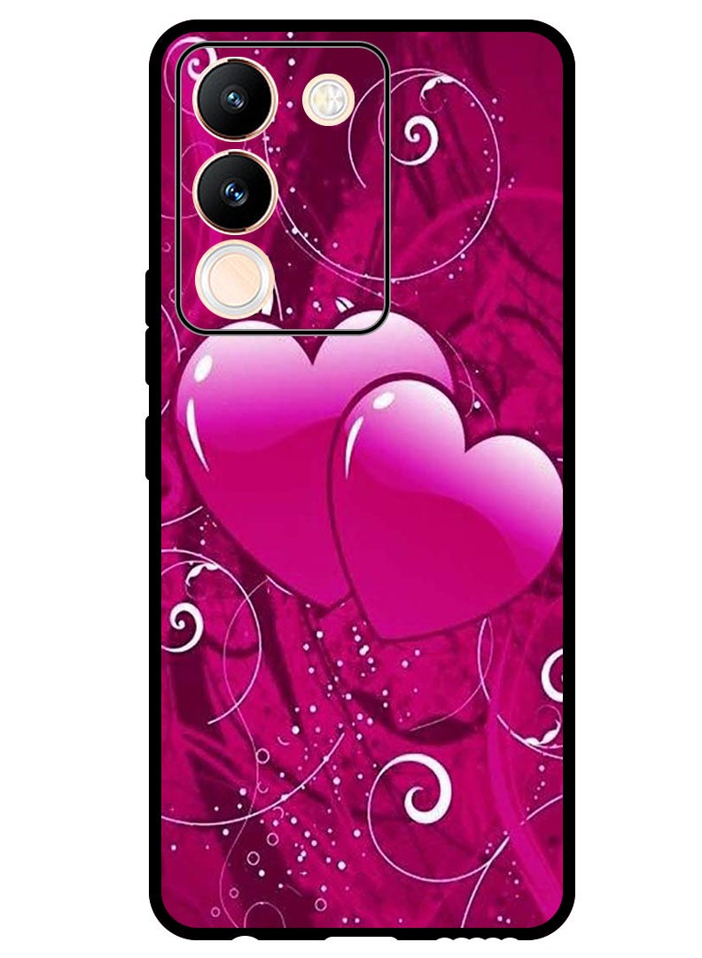 Theodor Protective Case Anti Scratch Shock Proof Bumper Cover For Vivo V29e Two Heart - Image 1