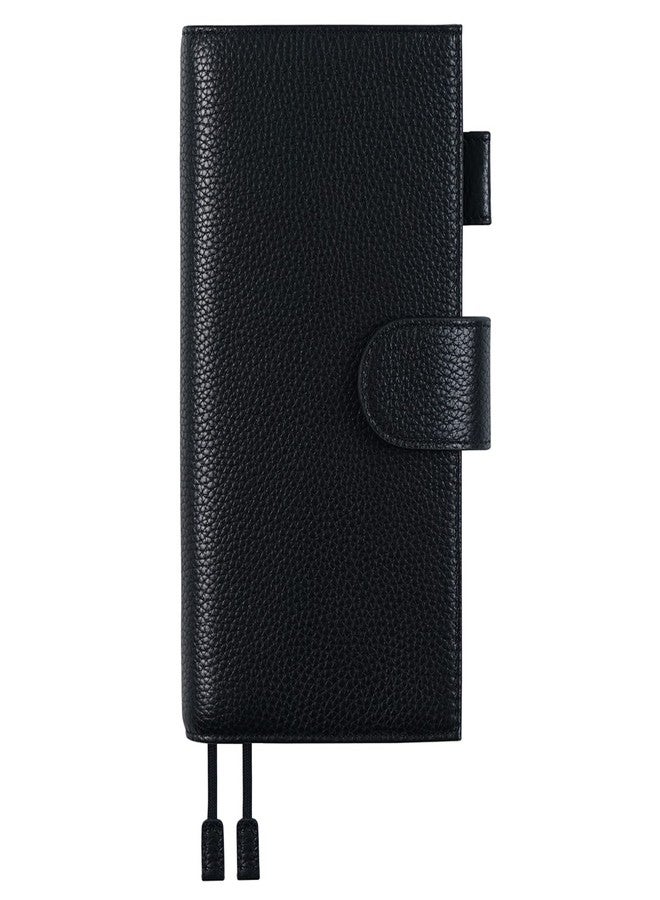 Moterm Leather Cover for Hobonichi Weeks - Fits Hobonichi Weeks/Weeks Mega, with Back Pocket (Pebbled-Black) - Image 1