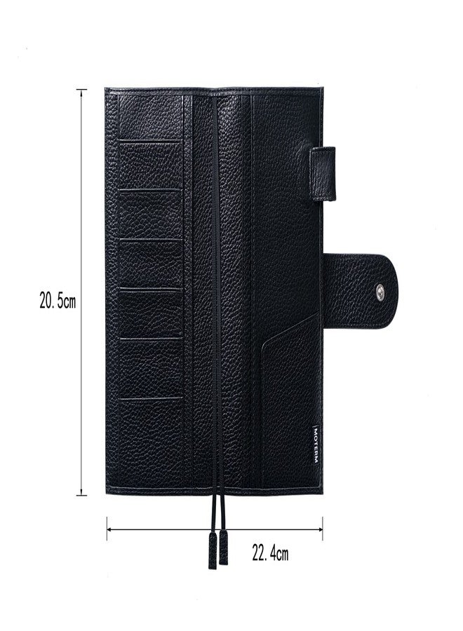 Moterm Leather Cover for Hobonichi Weeks - Fits Hobonichi Weeks/Weeks Mega, with Back Pocket (Pebbled-Black) - Image 2