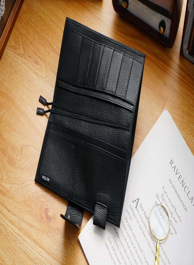 Moterm Leather Cover for Hobonichi Weeks - Fits Hobonichi Weeks/Weeks Mega, with Back Pocket (Pebbled-Black) - Image 5