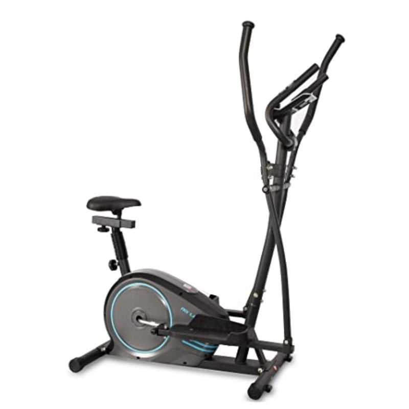 Fitness Exercise Bike Magnetic Elliptical Cross Trainer With FitShow App Bidirectional Roller 8-level Resistance Multifunction Display Tablet Rack For Home Gym Workout EM-1563 Eight resistance levels LCD display and Bluetooth connectivity for elliptical cycling cardio and home fitness training. - Image 2