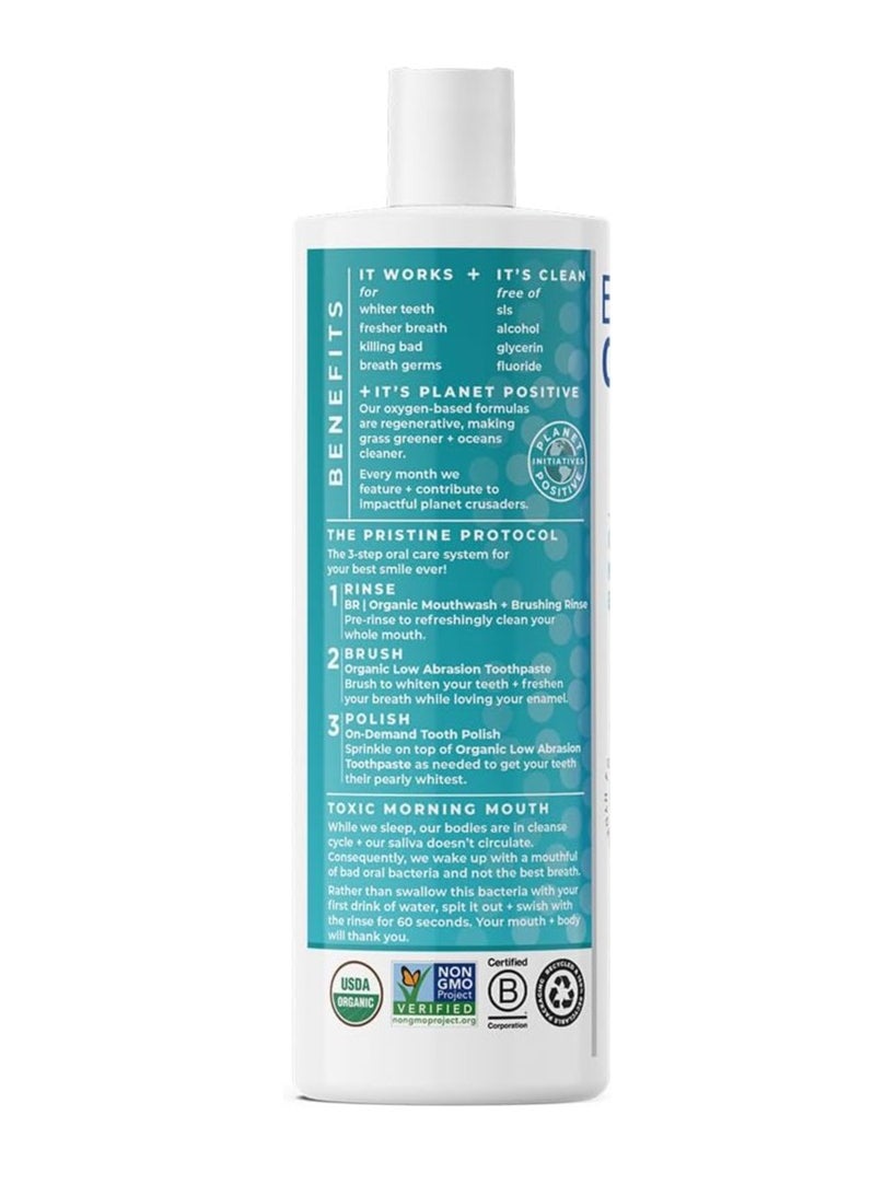Essential Oxygen Essential Oxygen BR Organic Mouthwash + Brushing Rinse Wintergreen 16 fl.oz 473ml  - Image 4