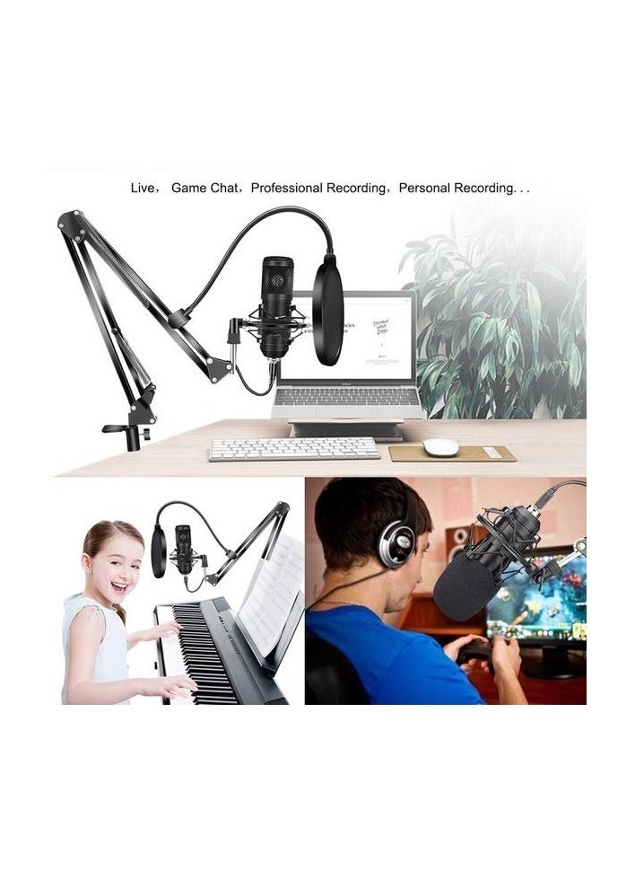 Professional Condenser Microphone Kit with V8 Plus Live Sound Card, Spectrum Button Light, Wireless Bluetooth Voice Changer Device, Studio Recording, Podcasting,,Plug-and-Play USB  Mic  - Image 5