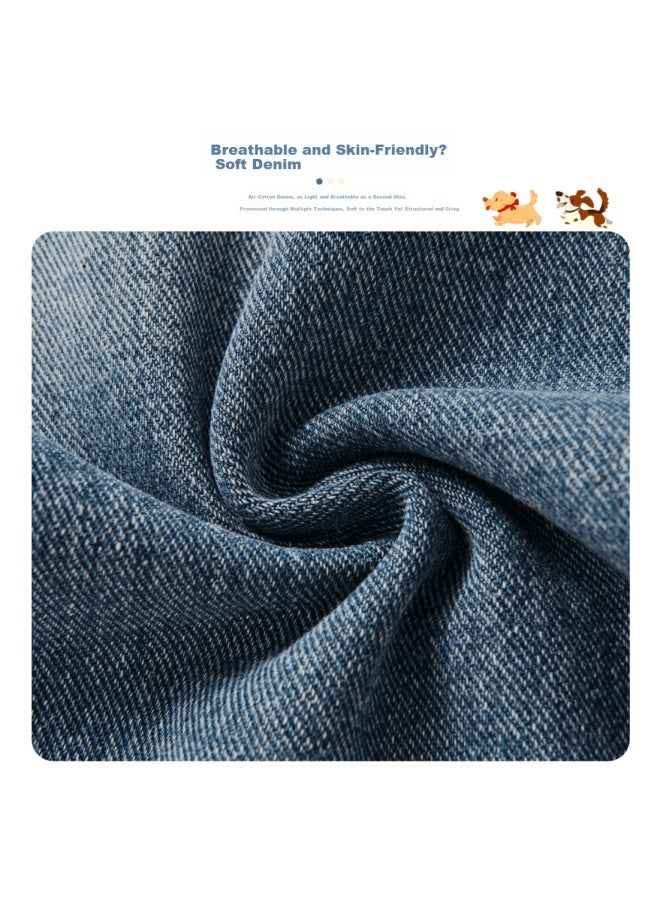 Marcolor Girls' Autumn Set  New Colorblock Long Sleeve T-shirt And Wide-leg Jeans Kids Fall Outfit - Image 5