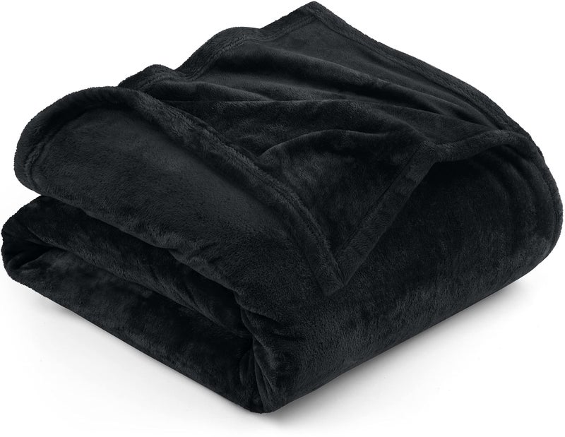 Utopia Bedding Fleece Blanket King Size Black 300GSM Luxury Anti-Static Fuzzy Soft Microfiber Bed Blanket (90x102 Inch) - Image 1
