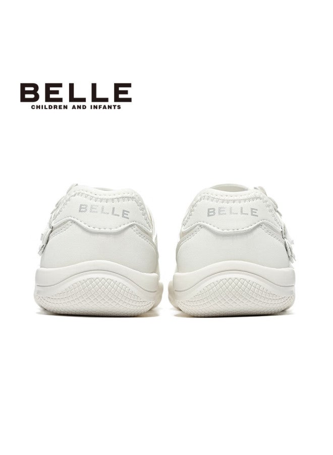Belle Kids Casual Sports Shoes Summer Mesh Running Shoes Single Shoes Beige Size 34 - Image 3