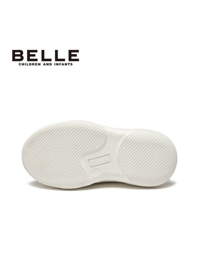 Belle Kids Casual Sports Shoes Summer Mesh Running Shoes Single Shoes Beige Size 34 - Image 4