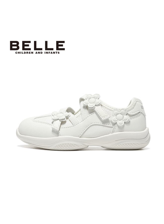 Belle Kids Casual Sports Shoes Summer Mesh Running Shoes Single Shoes Beige Size 34 - Image 2