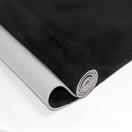 TuhooMall Black Suede Headliner Fabric with Foam Backing - Car/Truck/SUV/RV Roof, Home Repair/DIY Headliner Material - Image 1