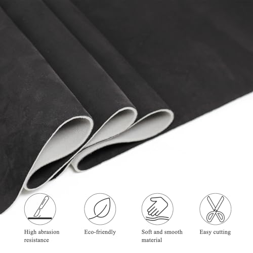 TuhooMall Black Suede Headliner Fabric with Foam Backing - Car/Truck/SUV/RV Roof, Home Repair/DIY Headliner Material - Image 2