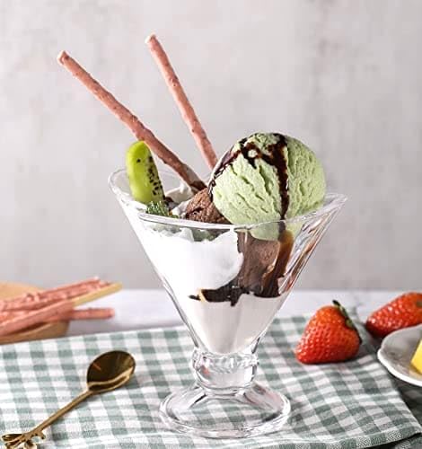 HEIP HEIP 120 ML Ice Cream Glasses Cups Dishes for Desserts MilkshakeFruit and Pudding Glass Serving Bowls Perfect for Home Restaurants and Parties Dishwasher Safe SAT of 6 Ice Cream Cupsnn  - Image 2