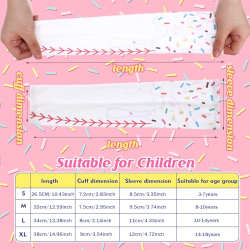 JaGely Pairs Ice Cream Arm Sleeves for Kids UV Sun Protection Football Basketball Baseball Compression Long Sleeves Youth (8-10 Years,Ice Cream Baseball,16) - Image 3