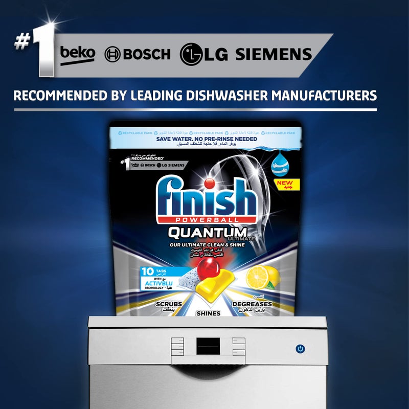 Finish Dishwasher Detergent Tablets, Quantum Max, 10s - Image 5