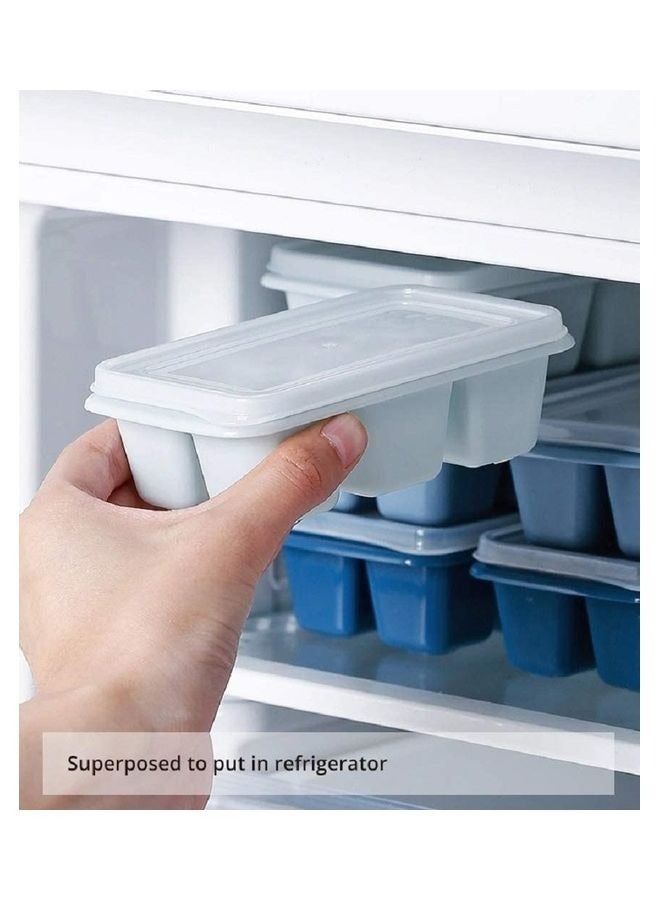 RollsTimi  3 Packs With Removable Lid Easy Release Flexible Ice Cube Mold Multicolour - Image 4