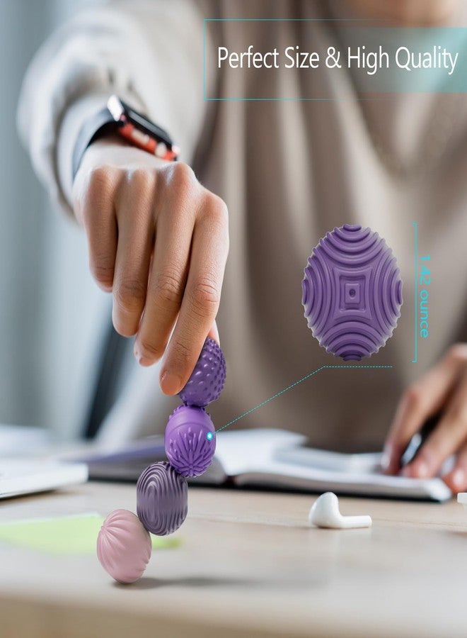 luckdoor Silicone Magnetic Balls Fidget Toys for Adults & Teens,4PCS Stress Relief Sensory Toys for Autism ADHD Anxiety,Fun Textures Gadgets,Office Desk Toy,Stocking Stuffer for Men Women Teen Gift - Image 5
