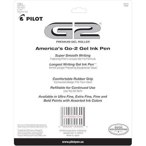 PILOT G2 Limited Edition Harmony Ink Collection Retractable Gel Pens, 0.7mm Fine Point, Gel Pen Set, Assorted Ink, G2 Gel Pen - Ideal for School, Journaling, and Office Writing - Image 2
