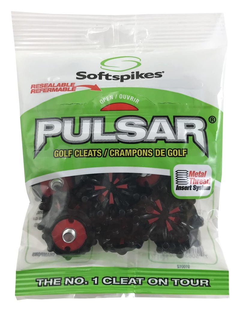 SOFTSPIKES unisex adult Small Metal Softspikes Pulsar Golf Cleats, Black, Clamshell US - Image 1